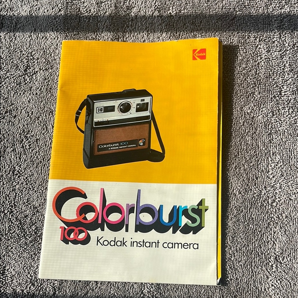Vintage Kodak Colorburst Instant Camera Brochure - Yellow and Black